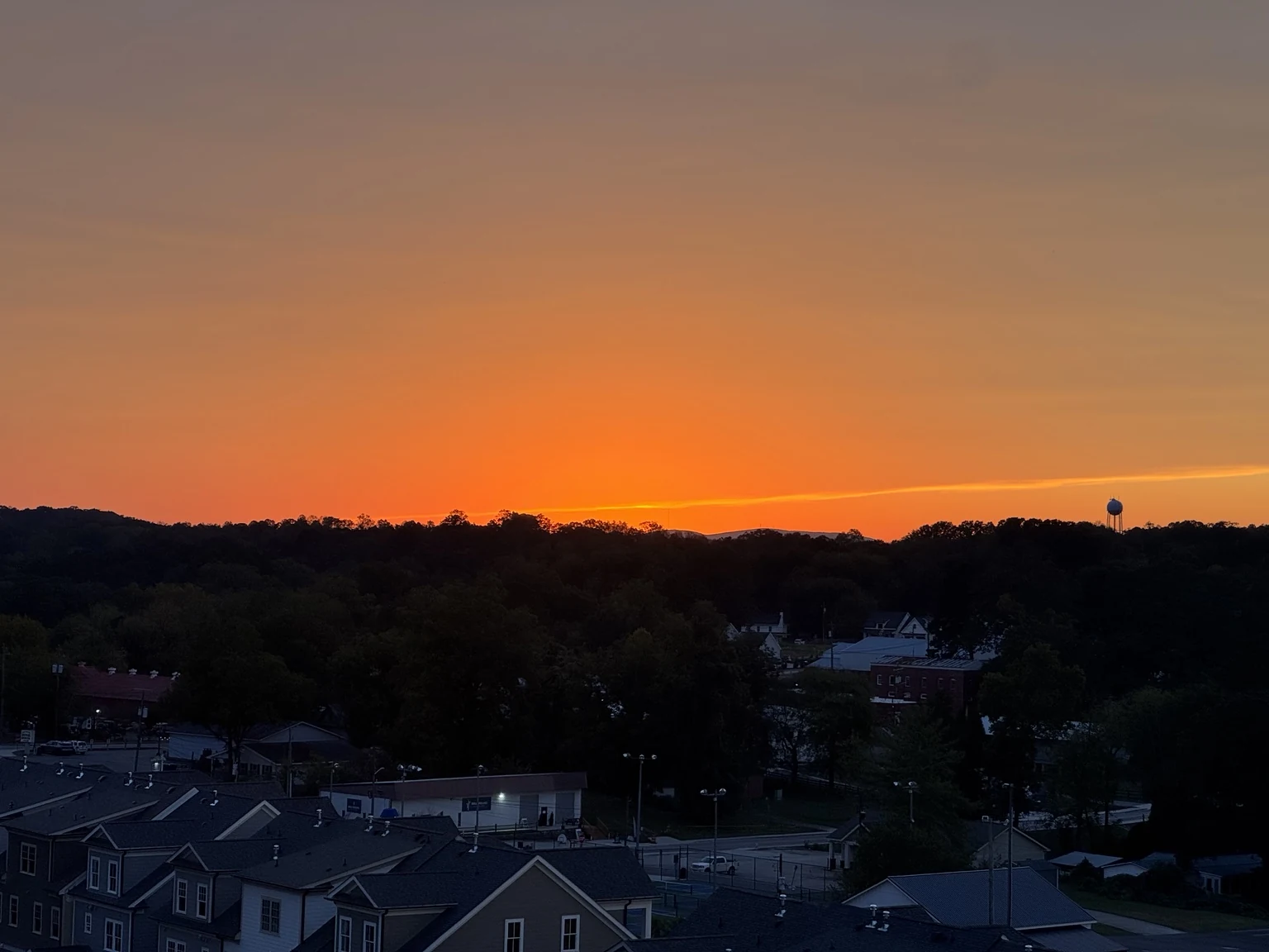 Sunset clouds over Ball Ground, Georgia